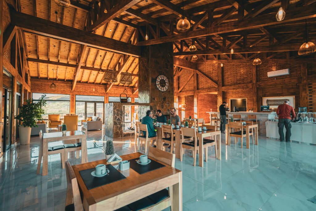 Lodge interior at a partner estancia, Neuquen Province